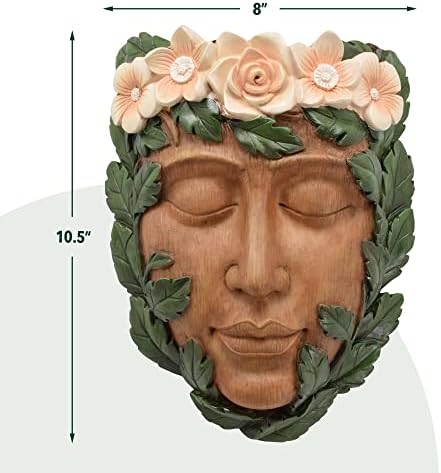 Arcadia Garden Products Large Whimsical Tree Face Planter, 8"x10.5", Outdoor Tree Hugger, Woman Spirit Sculpture for Garden Art Decor, Birdfeeder, Hangs on Trees, Fences or Walls, Willow - Image 5