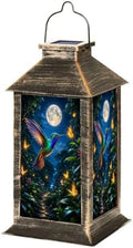 Solar Lantern Hummingbirds Under Moon Tropical Forest Garden Hanging Lantern Waterproof Solar Powered Lighting Outdoor Table Lamp for Patio Yard Memorial Gifts Grave Decorations for Cemetery by Unknown