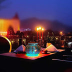 Solar Outdoor Table Lamp, Solar Powered Mosaic Glass Ball Garden Lights Waterproof Color Changing Mood Night Lights (Lantern) - Image 2
