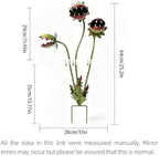 Metal Carnivorous Plant Garden Stakes,25 Inch Venus Flytrap Yard Art Sculpture,2 Pack Weatherproof Decor for Lawn Patio Pathway Planter Flower Bed,Whimsical Garden Ornament Gift(2PCS) - Image 3