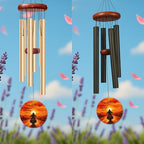 Personalized Motorcycle Memorial Wind Chime Custom Name & Year, Riding with Angels Sympathy Gift for Loss of Biker Dad, Remembrance Windchimes Outdoor Garden Decor Deep Tone - Image 3