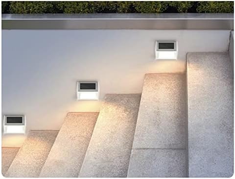 Solar Deck Lights Outdoor, 2 LED Solar Step Lights Outdoor Waterproof Warm White, Solar Powered Stair Lights Lighting for Fence Yard Patio Garden Pathway Walkway, 4 Pack - Image 3