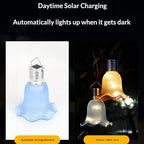 Solar Outdoor String Lights, Waterproof Hanging Flower Led Lanterns, Auto On/Off Dusk to Dawn Solar Powered Ambient Lighting for Patio, Garden, Backyard, Fence, Balcony (White,Warm white2PCS) - Image 3