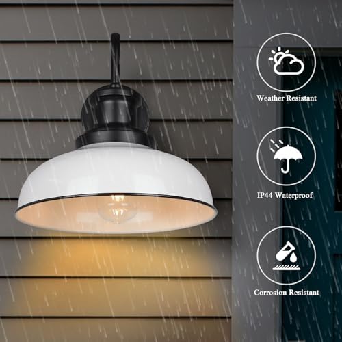 Outdoor Barn Lights, Rustic Outdoor Wall Sconces, Farmhouse Exterior Wall Mount Lights, Vintage Indoor Wall Lighting Fixtures, Industrial Lantern Lamps for Porch, Garage, Patio, Shed - Image 2