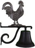 Montague Metal Products 7.75″ Diameter Cast Bell with Ornament, Hanging Bell, Dinner Bell, Heavy Duty Cast Aluminum (Rooster) by MontagueMetalProducts