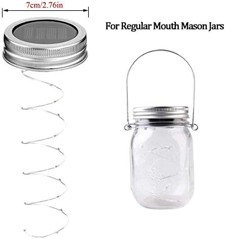 30LED Solar Mason Jar Lights, 8 Pack Jar Lid String Lights (No Jars), Waterproof Fairy Firefly Light for Garden, Patio, Outdoor, Yard, Lawn Decor(8 Colors) - Image 5