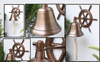 The Metal Magician Steering Wheel Wall Mounted Solid Brass Bell for Dinner, Indoor, Outdoor, School, Bar, Reception & Church - 4 Inch - Image 5