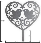 Animal Floral Metal Garden Stake | Raw Metal Patinas Over Time | Yard Art Decor Spring Summer Decorations Flower Bed Plant Stakes Marker (Bird) - Image 3