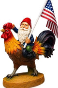Funny Guy Mugs Gnome Riding A Rooster Garden Gnome Statue- Indoor/Outdoor Garden Gnome Funny Sculpture for Patio, Yard or Lawn by FunnyGuyMugs