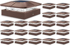 Peasur 20 Packs 4x4 Brown Solar Post Cap Lights Outdoor with 3 Modes by Peasur