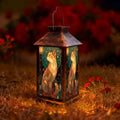 Solar Lantern Stained Glass Cat Mandala Wall Outdoor Waterproof Garden Hanging Lantern Solar Powered Lighting Outside Solar Light for Patio Yard Camping, Gifts for Women Mom by Unknown