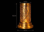 Moroccan Brass Wall Lamp Sconce Home Decor, Handmade Lighting Copper Metal Lights Turkish Lamp, Ramadan Candle Lantern, Candle Holder, Indoor Outdoor, Patio, Porch, Shelf, Garden (Cylinder) - Image 2