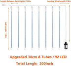 Christmas Lights Outdoor 2 Pack 16 Tubes 384 LED Meteor Shower Lights Blue - Image 6