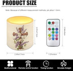 LED Pillar Fake Candles Battery Operated Flower Cross Waterproof Outdoor Lighting Color Changing Remote Control Flameless Candles 4 Pack for Independence Day or Daily Life - Image 7