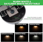 Low Voltage LED Step Lights - Warm White & Daylight White Selectable, Landscape 12V Deck Lights Outdoor, Hardwired IP65 Waterproof Aluminum Black for Wall Garden Handrail 12 Pack - Image 7