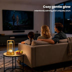 Cordless Outdoor Table Lamp, Rechargeable LED Patio Lamp, Dimmable, Gold - Image 5