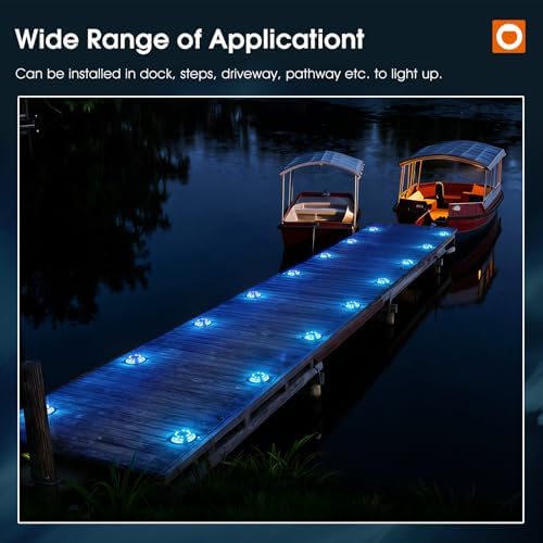 addlon 24 Pack Solar Driveway Dock Lights, 2 Color Modes, IP67 Waterproof - Image 7