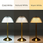 HEQET Cordless Table Lamps for Home,Table,Dining Room, Gold Rechargeable Lamps, USB Charge 12'' Tall LED Brass Portable Outdoor Indoor Table Lamp with Built-in Dimmer (Pack2-Gold Lamp) - Image 3