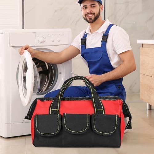 Sanwuta 3 Pack 18 Inch Tool Bags, Classic, Blue, Red, Yellow - Image 7