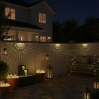 6 Pack Solar Fence Lights Outdoor Wall Lights Gold Plastic Solar Powered Deck Step Stair Lights Mandala Theme Waterproof Fence Solar Light for Garden Post Patio Backyard Yard Decor - Image 6