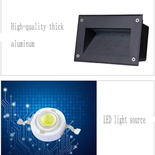 Landscape Lamp - LED Recessed Stair Spotlight, LED Beam Light, IP67 Embedded Waterproof LED Footlight, Buried Corner Wall Lamp for Outdoor Hallway, Garden, Balcony(Green) - Image 3