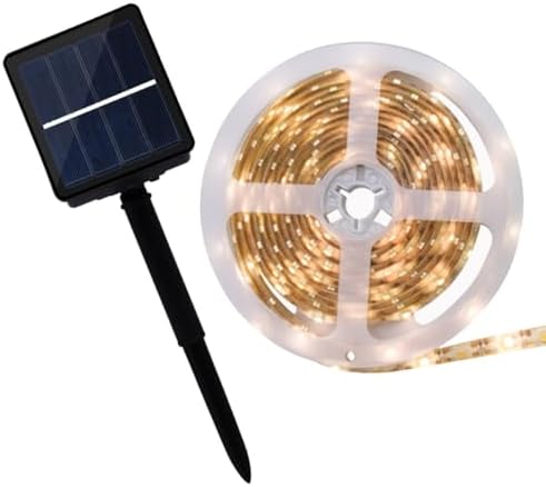 Solar LED String Lights Outdoor, Warm White 3500k, Solar Powered Garden Strip Lighting for Patio, Yard, Wedding and Party Decoration by HOLIDYOYO