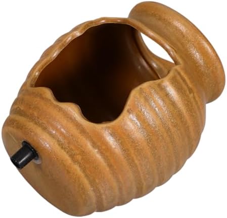 SOLUSTRE Ceramic Courtyard Waterfall Fountain Flowing Water Ornament Indoor Zen Decor for Living Room and Outdoor Landscape 1 Piece by SOLUSTRE