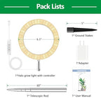6.3in Grow Light for Indoor Plants, 15W Full Spectrum Halo Plant Lights - Image 7
