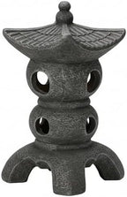 Pagoda Garden Statue - Grey Resin Pagoda Statue with Zen Ambiance, Water-Resistant Outdoor Decor for Patio, Yard, Landscape by DAGLLGEW