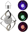 2 Pcs Solar Wind Chime Color Changing Hanging Light for Balcony by Didiseaon