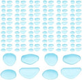 300pcs Blue Resin Glow in Dark Pebbles for Tabletops Gardens Xmas by TOYANDONA