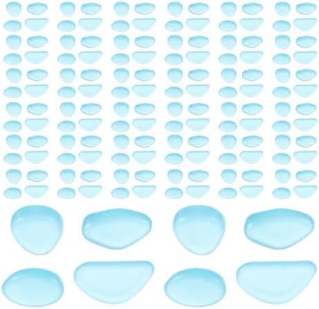 300pcs Blue Resin Glow in Dark Pebbles for Tabletops Gardens Xmas by TOYANDONA