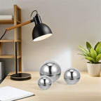 8pcs Stainless Steel Shiny Sphere Set, Hollow Lightweight Reflective Garden Mirror Globe Balls, Sturdy Seamless Round Metal Gazing Balls for Outdoor Patios and Yard Decor - Image 7