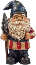 Better Office Products Garden Gnome Statue, 12" Height, Handcrafted Waterproof, UV-Resistant Polyresin Lawn Patio Porch Ornament Decoration (Yankee Doodle Patriot) by BetterOfficeProducts