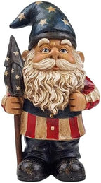 Better Office Products Garden Gnome Statue, 12" Height, Handcrafted Waterproof, UV-Resistant Polyresin Lawn Patio Porch Ornament Decoration (Yankee Doodle Patriot) by BetterOfficeProducts