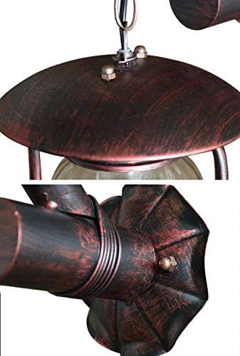 American Country Barn Lantern Iron Glass Lampshade Kerosene Oil Wall Light Antique Metal Aisle Dining Room Cafe Bar Wall Lamp Fixtures Vintage Industrial Loft Wall Sconce - Image 6