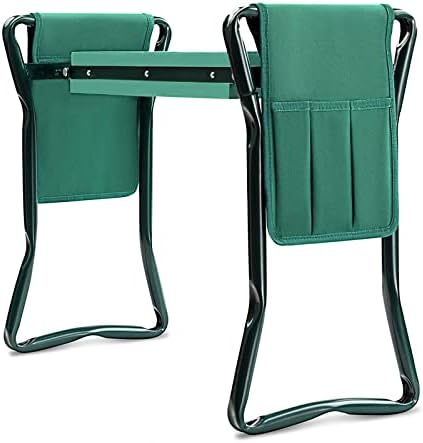Garden Kneeler and Seat with Free Tool Pouches, Heavy Duty Gardening Bench for Kneeling and Sitting Folding Garden Stools with Tool Pouch and Kneeling Pad - Image 3