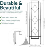 Sunnydaze 60" Black Metal Garden Trellis for Climbing Plants, 2-Pack - Image 5