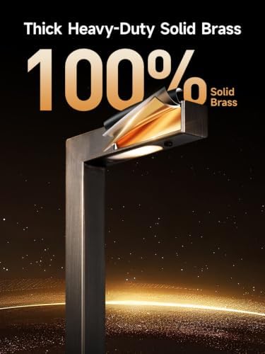 Gardenreet Brass Low Voltage L-Shaped Path Light, Bronze, G4, 2700K, 4Pack - Image 4