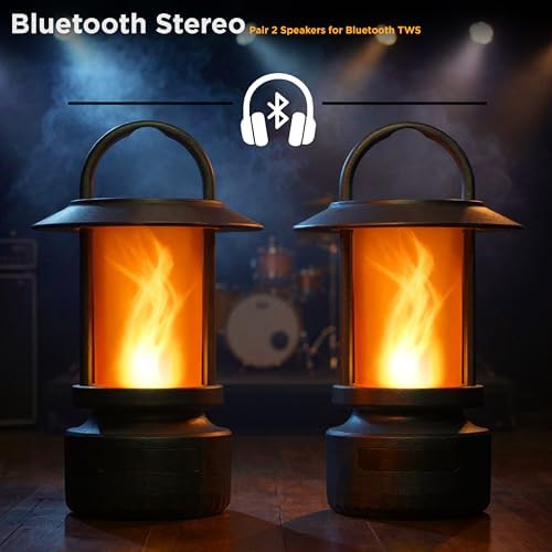 FoxFlame Bluetooth Outdoor Speaker, Patented Fire Effect, 13 Color Options - Image 6