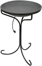 Wild Bird Lover’s Heated Bird Bath with Metal Stand – 20" Slate-Textured Basin, 150W Heater & 30" Coated Stand – Outdoor Bird Bath Keeps Water Ice-Free Year Round – Safe & Slip-Resistant Surface by Unknown