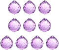 Crystal Ball Prisms, Sun Catcher Hanging Prism Sun Catcher Pendant 44mm / 1.73Inch & 10 Pack & Crystal Purple-Fitting for (Outdoor/Indoor/Windows/DIY Decor/Feng Shui/Chandelier) by YELARXI
