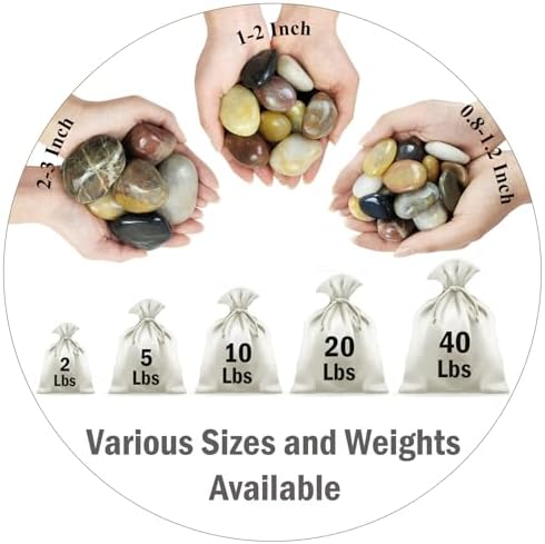 FANTIAN 20 lbs River Rocks for Landscaping, 2-3 Inch Pebbles for Plants - Image 2