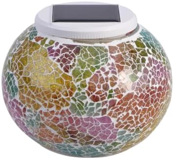DOITOOL Glass Ball Table Lamp Solar Powered with Color Transition Settings by DOITOOL