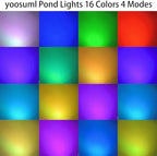 Pond Lights Underwater Colored with Timer, Submersible Fountain Light LED Spotlights Dimmable IP68 Waterproof with Spiked Stand for Outdoor Pond Fountain (Set of 4) - Image 3