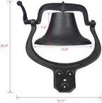 Large Cast Iron Bell, Antique Vintage Dinner Bells,Door Bell for Outdoor Garden Backyard Liberty Farm Church School - Image 6