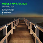 JSOT Solar Powered Lights Ideal for Step, Fence, Deck, Stair-Cool White-16P - Image 6