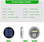YiLaie Blue Solar Dock Deck Step Lights for Outside Waterproof 4 Pack - Image 2