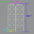 Garden Trellis for Climbing Plants Outdoor, 2-Pack 86" Metal Rustproof - Image 5