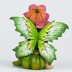 Fantasy Fairy Figurine, 3.15 Inch Mini Garden Fairy Statue, Hand-Painted Resin Indoor Outdoor Decor for Desk, Plant Pot, Fairy Garden (Green & Pink) - Image 5